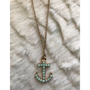 Mint Anchor Necklace